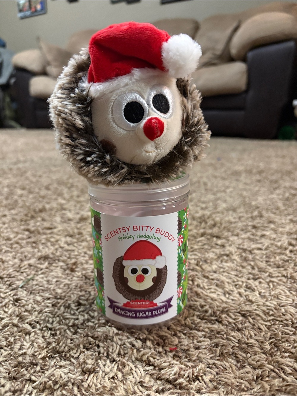 Scentsy Holiday Hedgehog Bitty Buddy - Red & White Hat